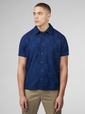 πουκαμισα Ben Sherman B by Ben Sherman Indigo Check σκουρο μπλε | NMS-297615