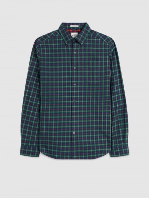 πουκαμισα Ben Sherman House Tartan Twill πρασινο | QGY-543267