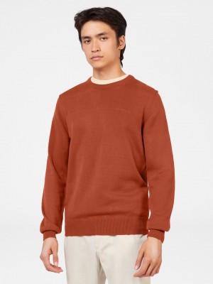 πλεκτά Ben Sherman Signature Crewneck πορτοκαλι | UIA-089453