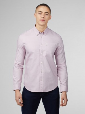 πουκαμισα Ben Sherman Signature Oxford Long Sleeve μωβ | GMK-530167