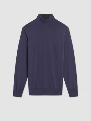 πλεκτά Ben Sherman Signature Roll Neck μωβ | ADL-807951