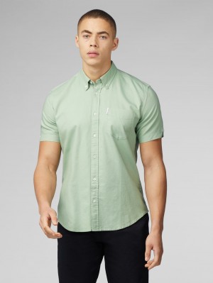 πουκαμισα Ben Sherman Signature Short Sleeve Oxford πρασινο | YSW-417038