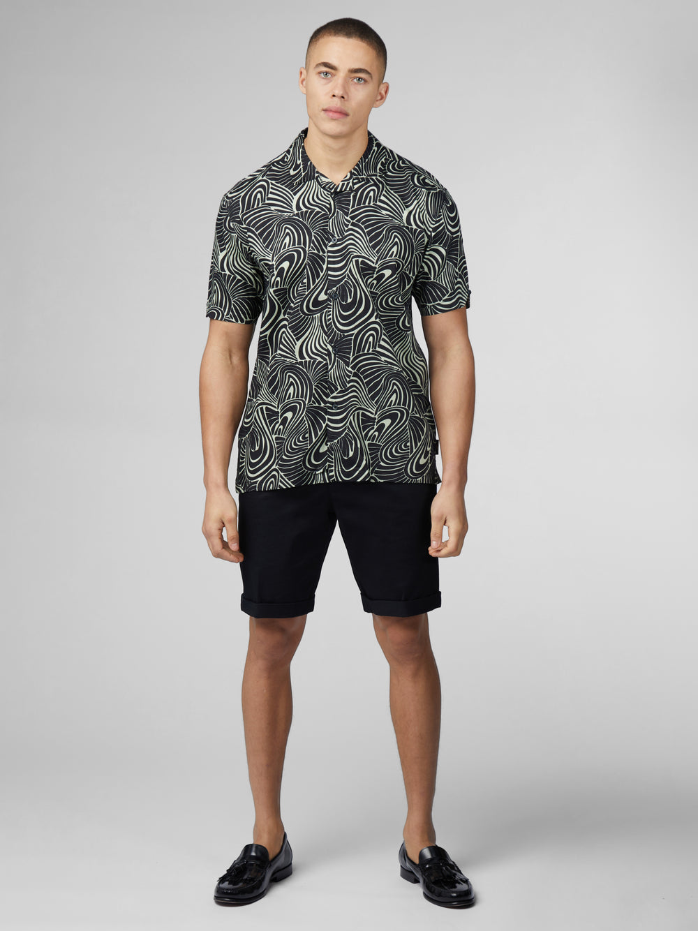 πουκαμισα Ben Sherman B by Ben Sherman Psychedelic Swirl Print μεντα | UNQ-249175