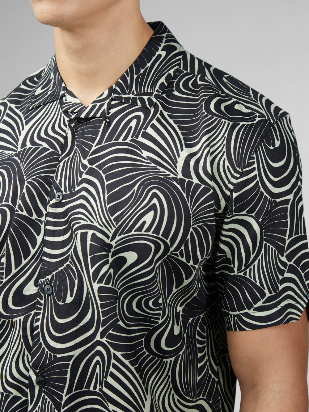 πουκαμισα Ben Sherman B by Ben Sherman Psychedelic Swirl Print μεντα | UNQ-249175