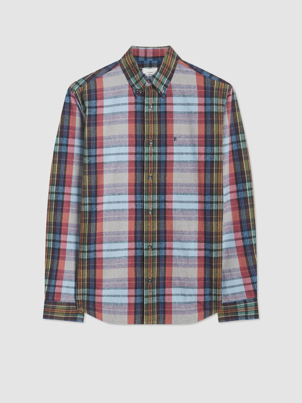 πουκαμισα Ben Sherman Brushed Multicolour Check Oxford μπλε | PIQ-093862