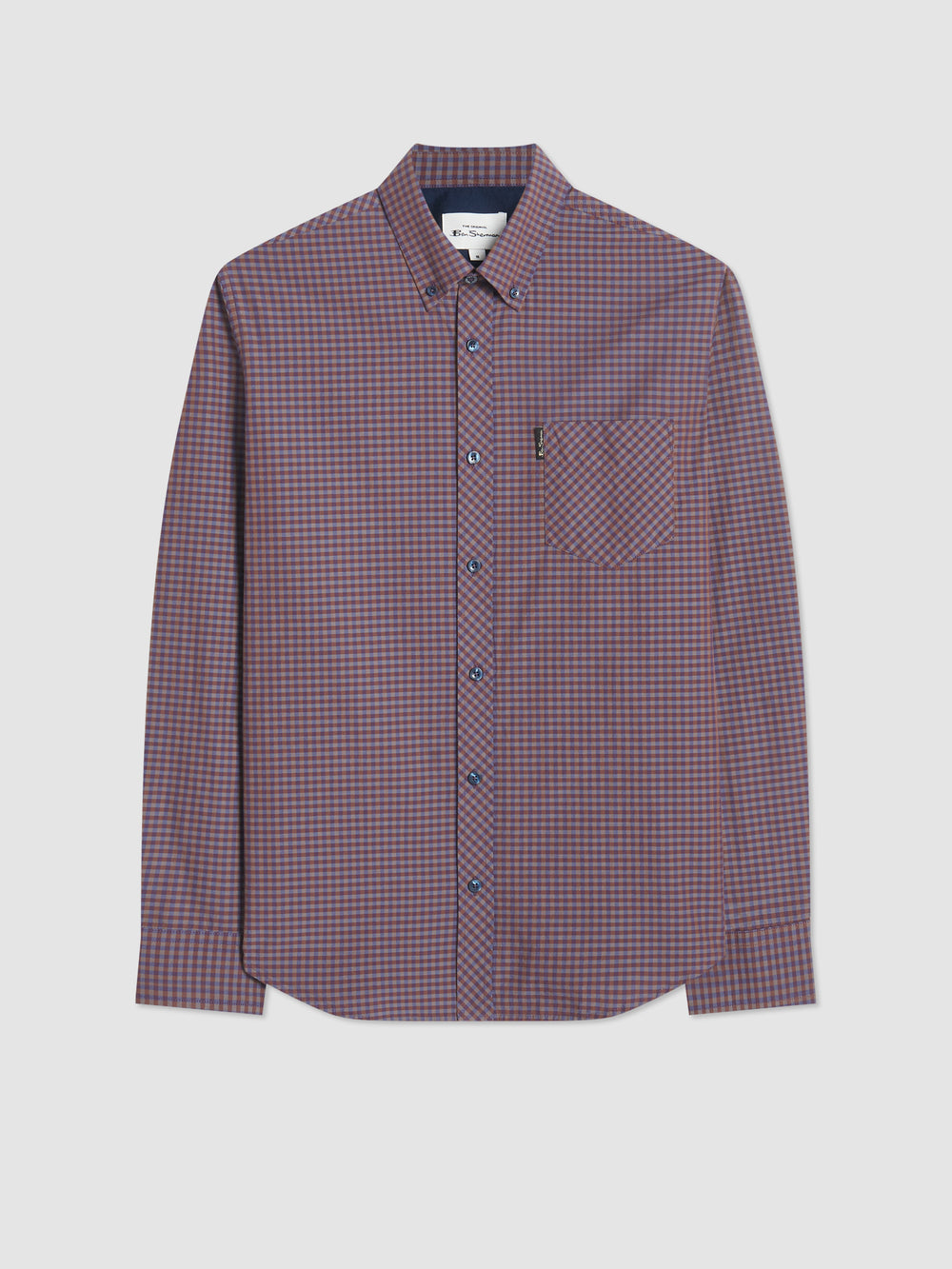 πουκαμισα Ben Sherman Signature Gingham Long-Sleeve μωβ | FUW-284709