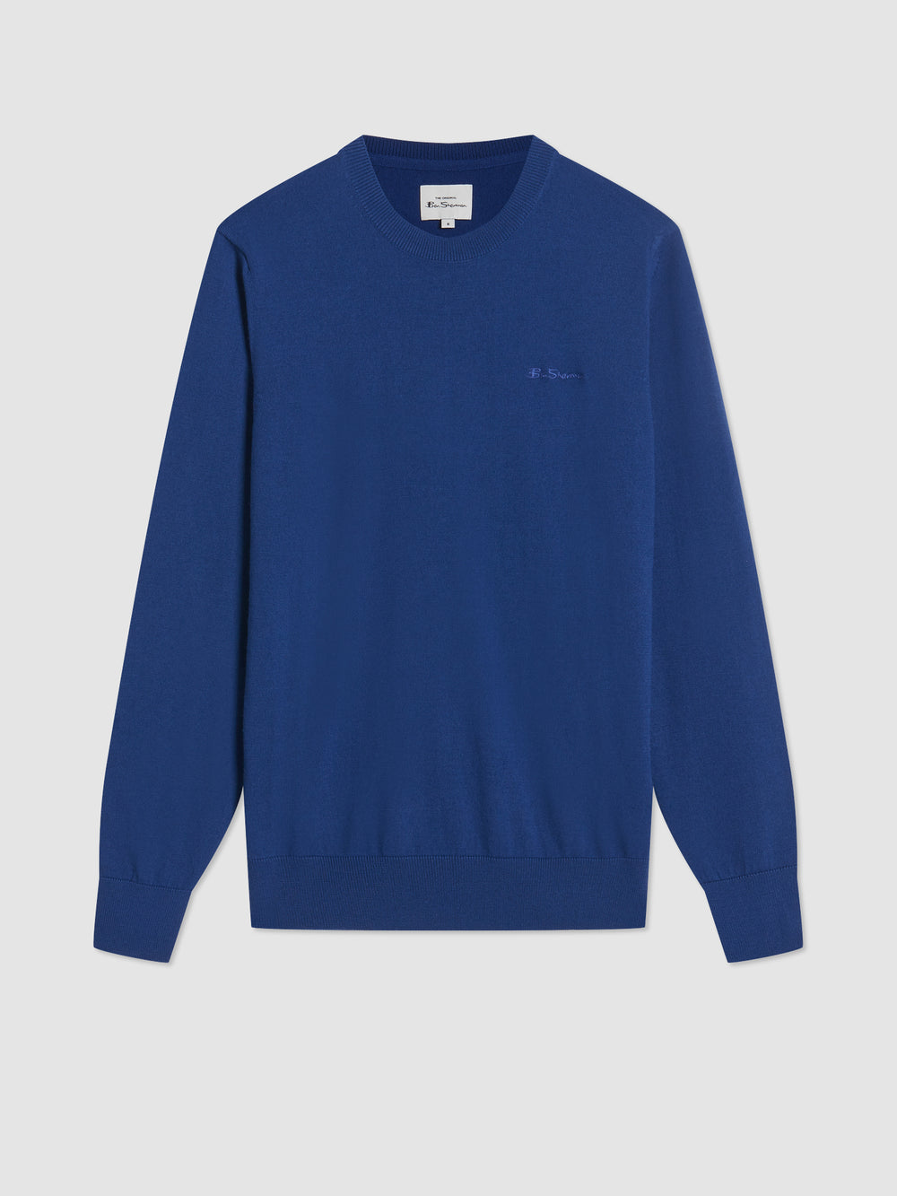 πλεκτά Ben Sherman Signature Merino Crewneck μπλε | YRO-728039