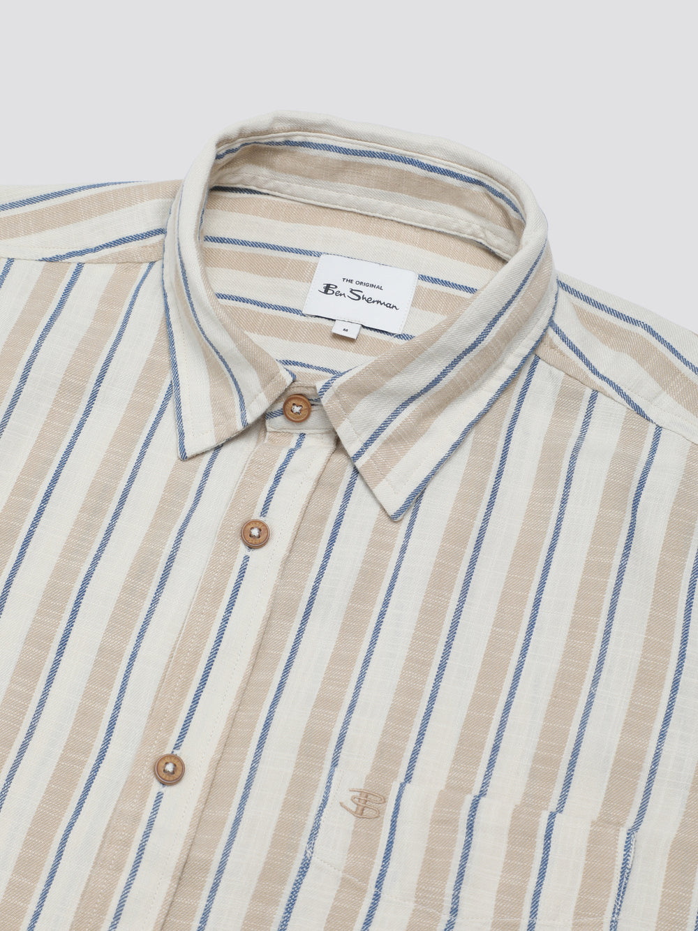 πουκαμισα Ben Sherman Signature Mod Stripe ασπρα | NSD-576938