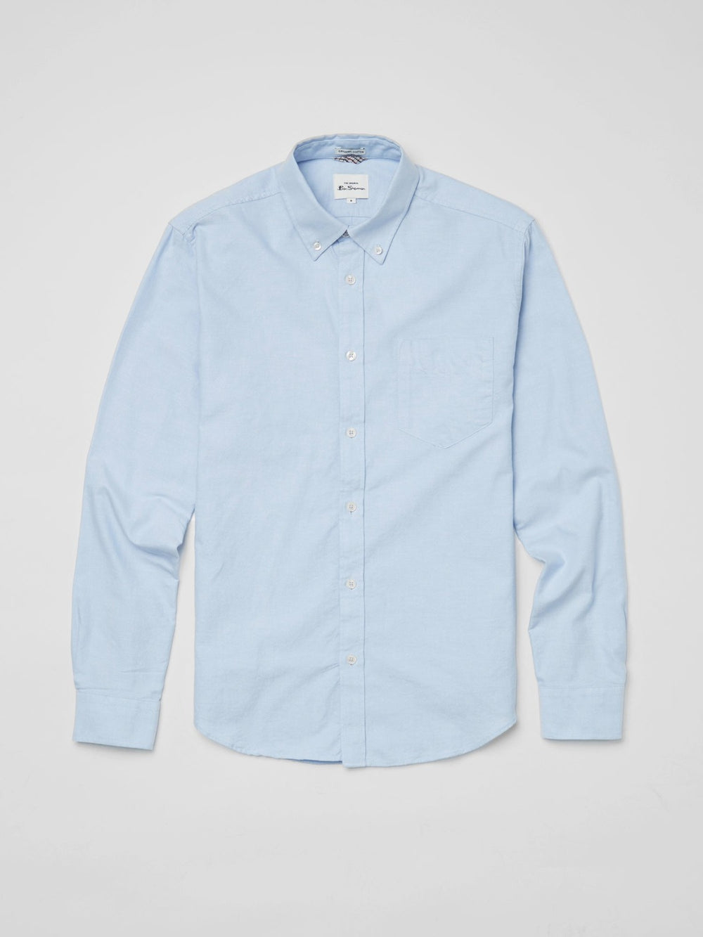 πουκαμισα Ben Sherman Signature Organic Long-Sleeve Oxford μπλε | ACK-398602