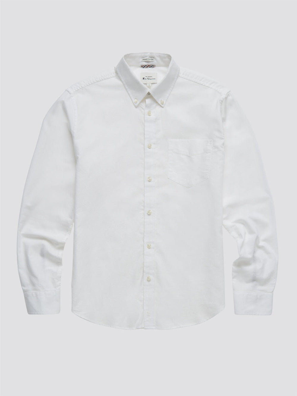 πουκαμισα Ben Sherman Signature Organic Long-Sleeve Oxford ασπρα | VOS-280914