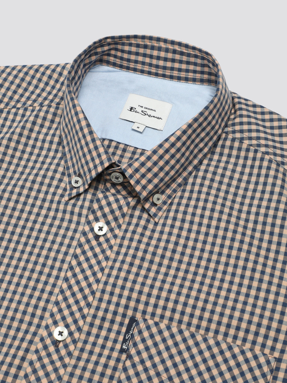 πουκαμισα Ben Sherman Signature Short Sleeve Gingham χαλκός πορτοκαλι | CXO-398725