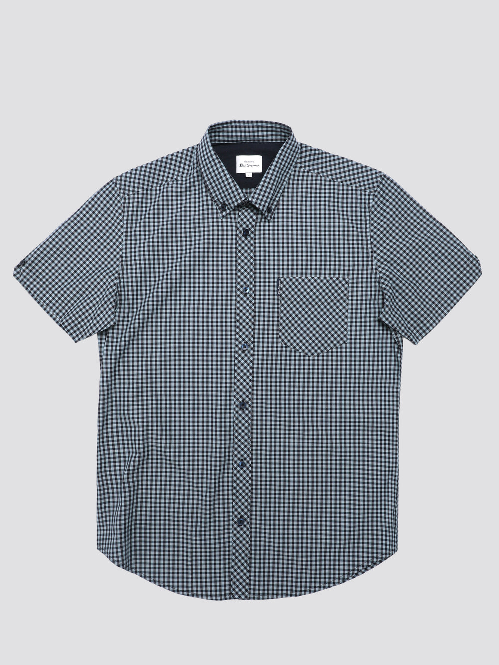 πουκαμισα Ben Sherman Signature Short Sleeve Gingham μπλε | BIC-239165