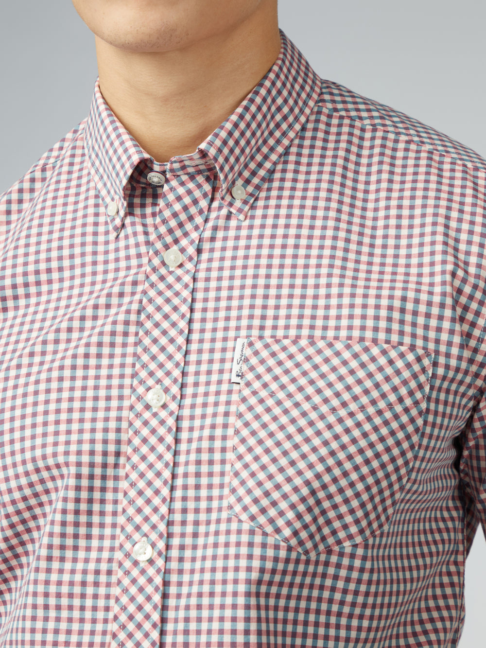 πουκαμισα Ben Sherman Signature Short Sleeve Gingham κοκκινα ασπρα | AIX-760128