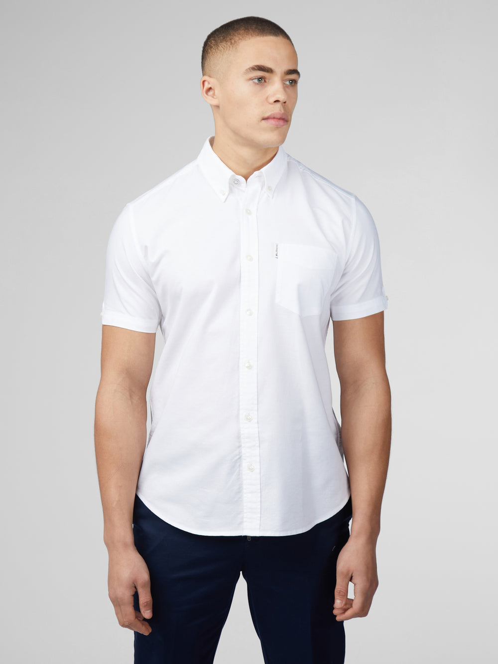 πουκαμισα Ben Sherman Signature Short Sleeve Oxford ασπρα | OTL-658104