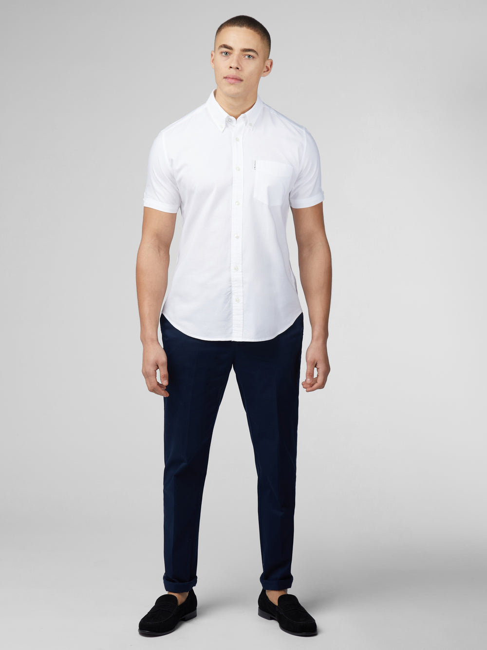 πουκαμισα Ben Sherman Signature Short Sleeve Oxford ασπρα | OTL-658104