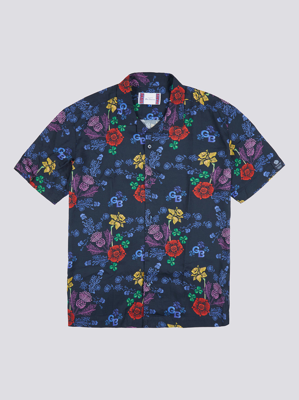 πουκαμισα Ben Sherman Team GB Floral σκουρο μπλε | CZS-256947