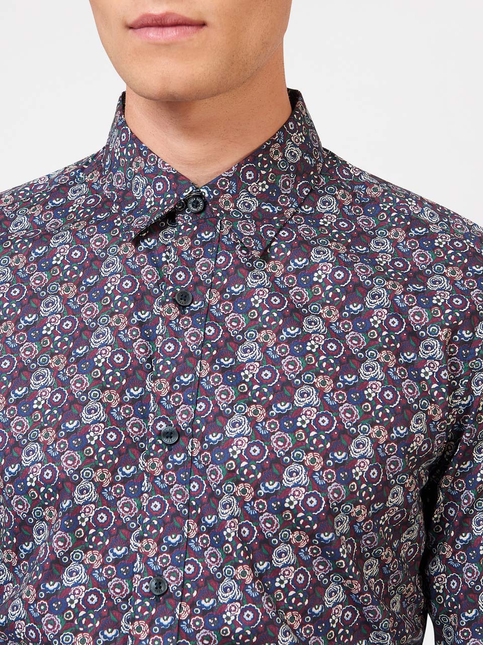 πουκαμισα Ben Sherman Winter Floral μωβ | NSO-739284